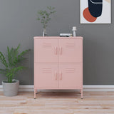 Storage Cabinet Pink Steel 80 x 35 x 101.5 cm Storage Cabinet 336139
