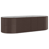 Garden Raised Bed Galvanised Steel 249x100x68 cm Brown 319065