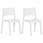 Garden Chairs 2 pcs White Polypropylene 317729