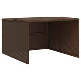 Robot Mower Garage Brown 86x90x52/57 cm Poly Rattan 365405
