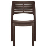 Garden Chair Set of 2 Mocha Polypropylene Standard Ergonomic 317730