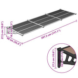 Door Canopy Black 297.5x90 cm Polycarbonate 153701