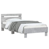 Bed Frame with Headboard Concrete Grey 80 x 200 cm 8009021