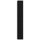 Headboard Cabinet with Shelf Black oak Engineered wood 879632