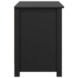 TV Cabinet Black 103x36.5x52 cm Solid Wood Pine 814593