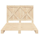 Bed Frame without Mattress with Headboard 140x200 cm Solid Wood 3281570