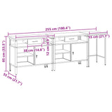 Work Bench Set with Lock 3 pcs Red and Grey Powder-Coated Steel 3321397