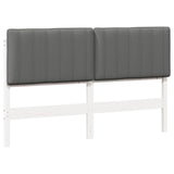 Upholstered Headboard White and Light Grey 150 cm 880177