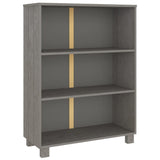 Book Cabinet HAMAR Light Grey 85x35x112 cm Solid Wood Pine 340487