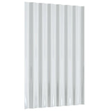 ZNTS Roof Panels 12 pcs Powder-coated Steel Grey 60x36 cm 319124