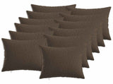 Cushion with Pillow HEERLEN 12 pcs Taupe Fabric 926403