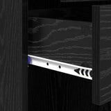 Highboard Black Oak 45 x 42.5 x 185 cm Engineered Wood 3402640