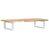 Basin Shelf Wall Mounted Steel and Solid Wood Acacia 3302668