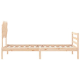Bed Frame without Mattress 90x200 cm Solid Wood 3195271