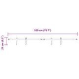 Sliding Cabinet Door Kit 200 cm Carbon Steel 4009667