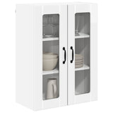Wall Glass Cabinet LUCCA High Gloss White 60 x 31 x 80 cm 885089