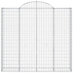 Arched Gabion Basket 200x50x180/200 cm Galvanised Iron 153499