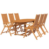 Garden Dining Set Brown Solid Acacia Wood Medium Extendable 3079644