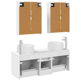 Bathroom Furniture Set 5 pcs White Engineered Wood and Glass 3407047