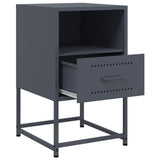 ZNTS Bedside Cabinet Anthracite 36x39x60.5 cm Steel 846558