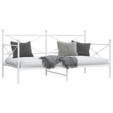 Day Bed without Mattress White 100x200 cm Steel 4104684