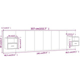 Bed Headboard with Cabinets Sonoma Oak Engineered Wood 3115766