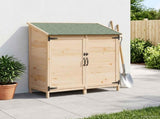 Garden Shed Natural 106.5 x 56 x 113.5 cm Solid Fir Wood 42033440