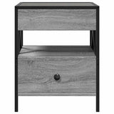 Coffee Table with Infinity LED Grey Sonoma 40x40x51 cm 847720
