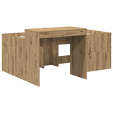 Kids'High Bed Frame with Desk Artisan Oak Engineered Wood 3422674