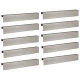 Garden Cover Profile 10 pcs 100 x 10 x 15 cm Stainless Steel 8012915