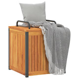 Outdoor Cushion Box 45x45x45/53 cm Solid Wood Acacia and Steel 367607
