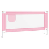 Toddler Safety Bed Rail Pink 180x25 cm Fabric 10204