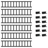 Black 600 x 2.5 x 20 cm Steel 42028476