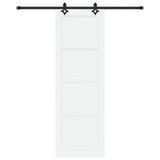 Sliding Door Manual White and black 78 x 232 cm 3333531