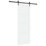 Sliding Door ORKDAL White and Black 83 x 232 cm Solid Pine Wood 3445563