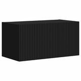 TV Wall Cabinet 2 pcs Black Engineered Wood 892192