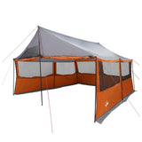 Family Tent with Roof Grey and Orange 450 x 400 x 265 cm 42028601
