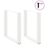 ZNTS Coffee Table Legs U-Shaped 2 pcs White 80x cm Steel 4013189