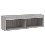 TV Cabinet with LED Lights Grey Sonoma 100x30x30 cm 837165