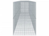 Gabion Basket with Cover 1100x100x200 cm Galvanised Iron 3295245