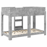 Bunk Bed for Kids Concrete Grey 80 x 160 cm Engineered Wood 3410550