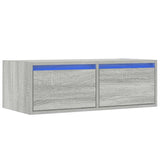 TV Cabinet with LED Lights Grey Sonoma 75x35.5x25 cm 860234