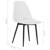 Dining Chairs 4 pcs White PP 338043