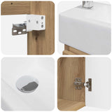 Bathroom Vanity Unit with Tap Artisan Oak 45.5 x 25.5 x 84 cm 889490