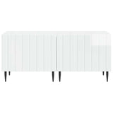 TV Cabinet High Gloss White Engineered Wood 896459