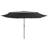 Garden Parasol with Metal Pole 390 cm Anthracite 47380