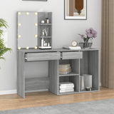 LED Dressing Table with Cabinet Grey Sonoma Engineered Wood 3120186
