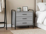 Bedside Cabinet Grey Sonoma 48 x 36.5 x 60 cm Engineered Wood 8013536