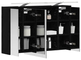 Bathroom Mirror Cabinet Black Oak 73.5 x 16 x 62.5 cm 889176