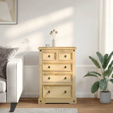 Chest of Drawers Corona 80x43x114 cm Solid Wood Pine 4005671